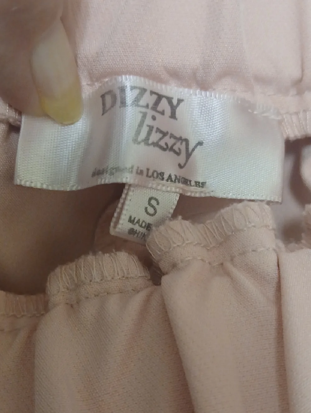 ​Dizzy Lizzy Pink Paperbag Waist Shorts S High Rise Belted Blush Ruffle Pockets